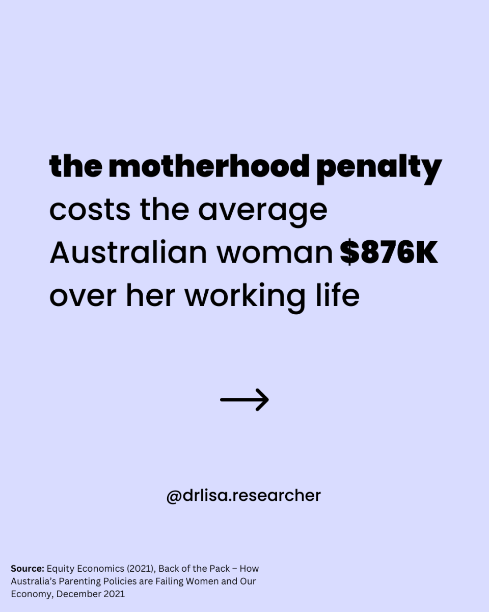 The Motherhood Penalty Costs the Average Australian Woman Over $876K Over Her Working Life - Play Nourish Thrive