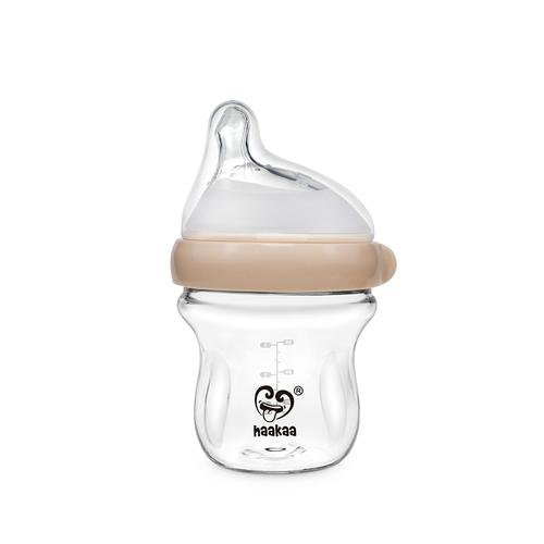 Haakaa Gen 3 Glass Baby Bottle 90ml (0m+)/160ml (6m+) - Play Nourish Thrive