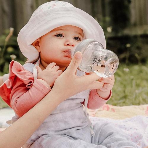 Haakaa Glass Baby Bottle 160ml (6m+) - Play Nourish Thrive